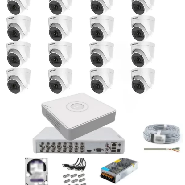 16 hikvision set harddiskli