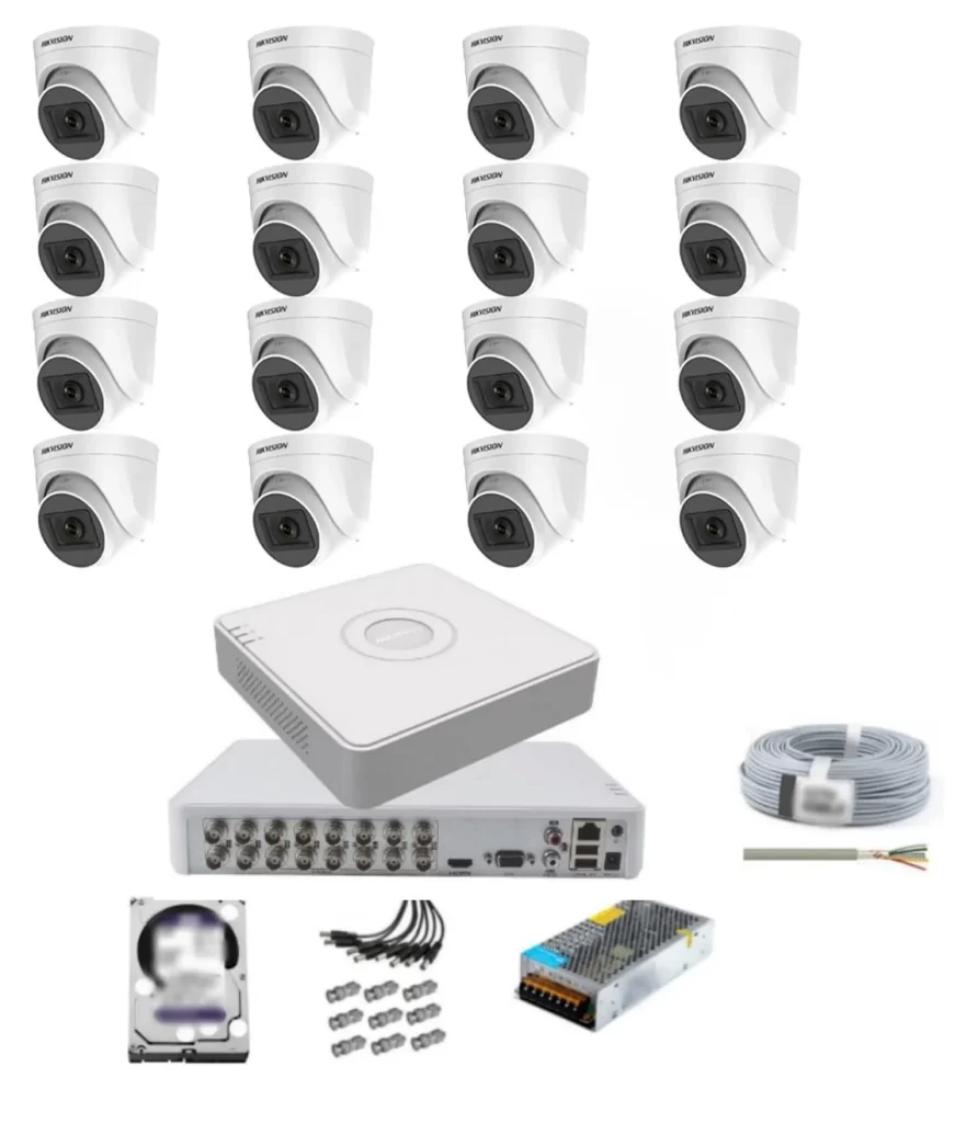 16 hikvision set harddiskli