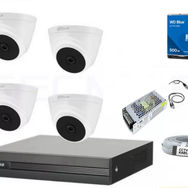 Dahua 4 Kameralı Hdcvi 1080p Dome Paket Sistem