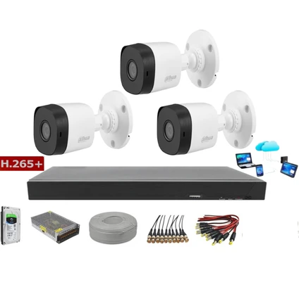 Dahua 3 Kameralı 2 Mp Ahd Güvenlik Kamera Sistemi