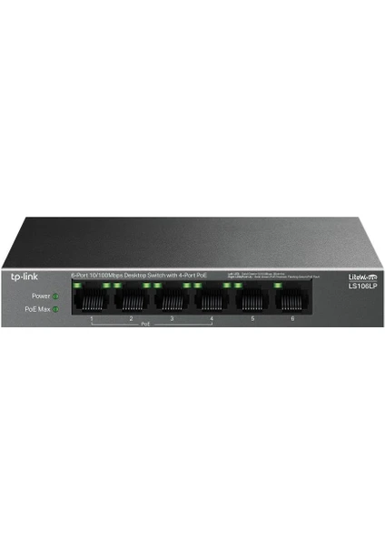 Tp link LS106LP 4 Port PoE ile 6 Port 10 100Mbps Masaüstü Switch