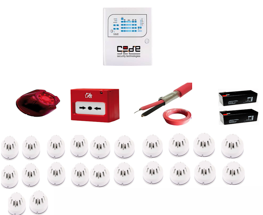 Codesec 22 Bölgeli Yangın Alarm Seti: Ticari Yapılar İçin İdea