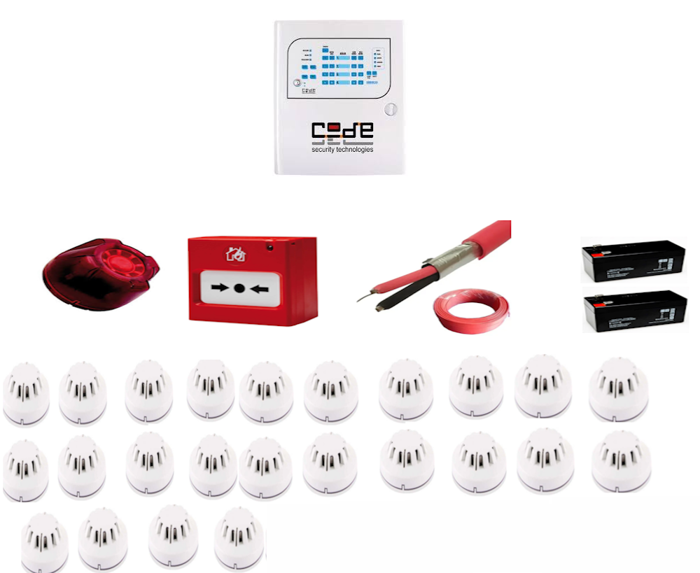 Codesec 24 Bölgeli Profesyonel Yangın Alarm Sistemi (EN54)