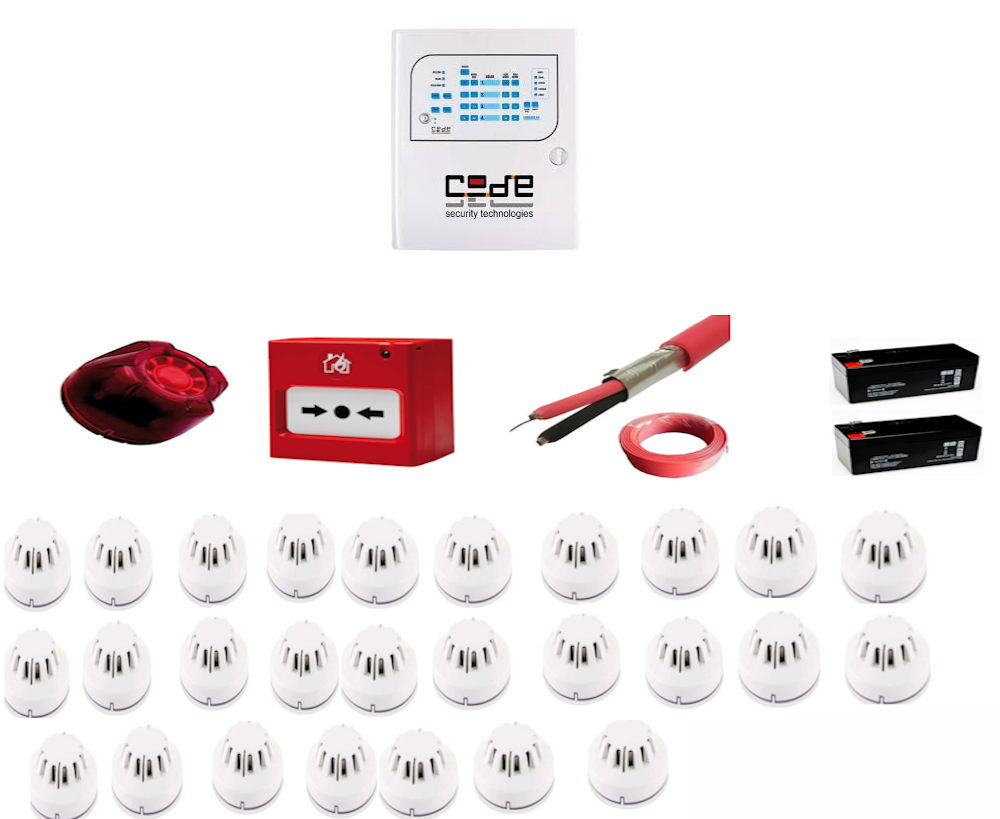 Codesec 27 Dedektörlü EN54 Onaylı Yangın Alarm Sistemi Paketi