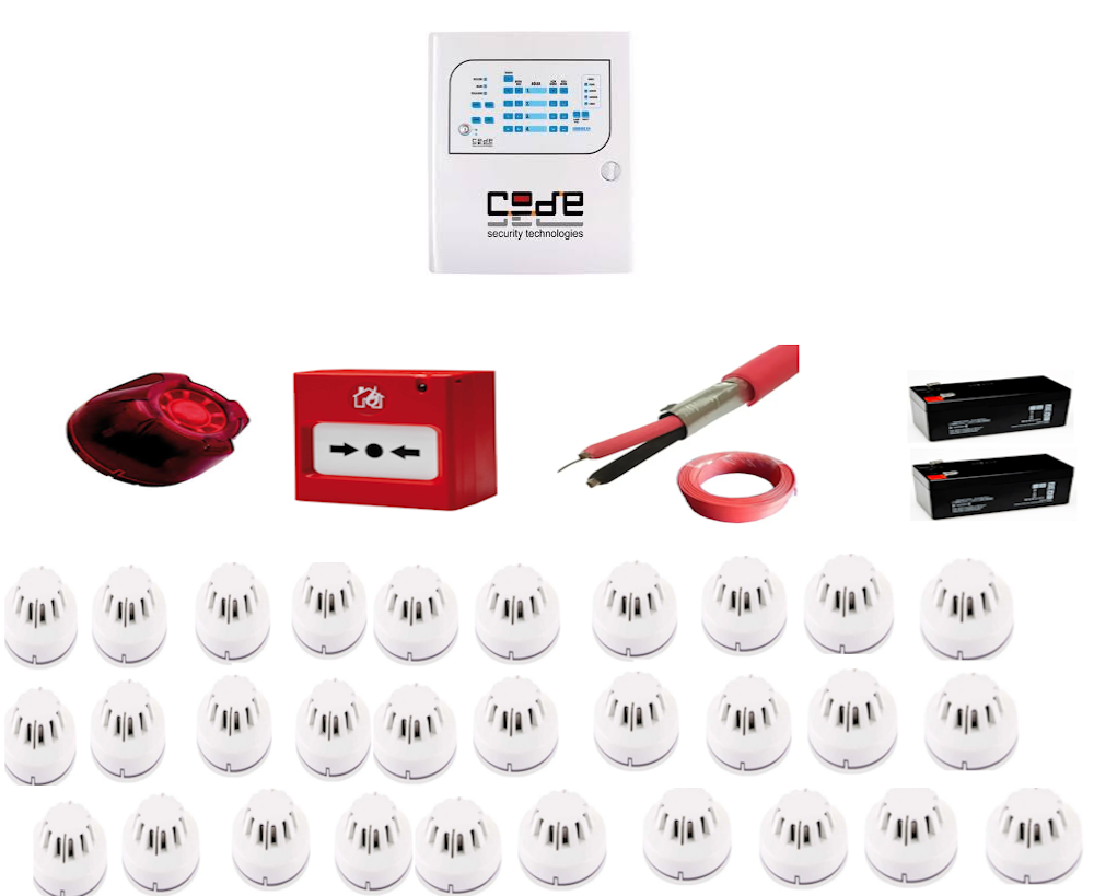 Codesec 30 Dedektörlü Dev Yangın Alarm Sistemi: Maksimum EN54 Güvenliği