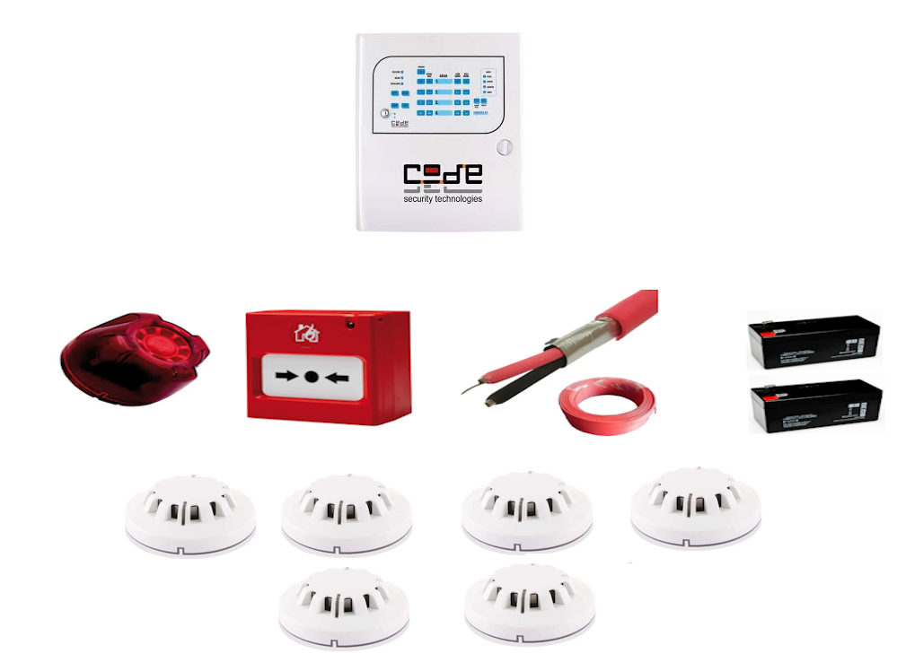 Codeces 6 Bölgeli Konvensiyonel Sertifikalı Arama Modüllü Yangın Alarm Seti