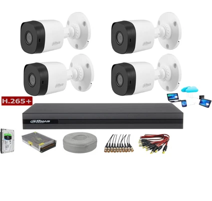 Dahua 4 Kameralı 2 Mp Ahd Güvenlik Kamera Sistemi