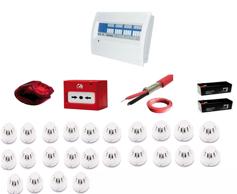 Eleks 24 Bölgeli Konvansiyonel Sertifikalı Yangın Alarm Seti