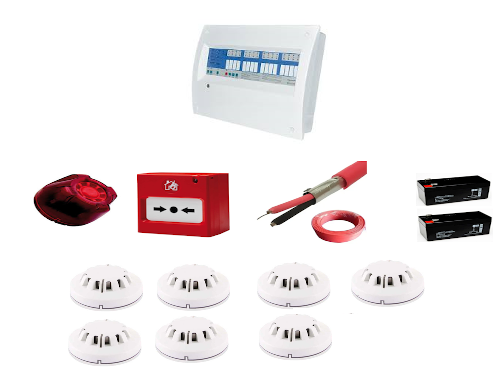 Eleks 7 Bölgeli Konvensiyonel Sertifikalı Yangın Alarm Seti