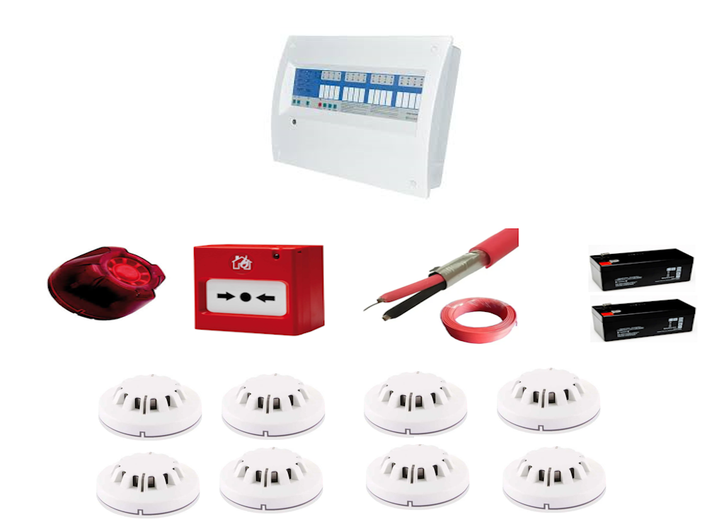 Eleks 8 Bölgeli Konvensiyonel Sertifikalı Yangın Alarm Seti