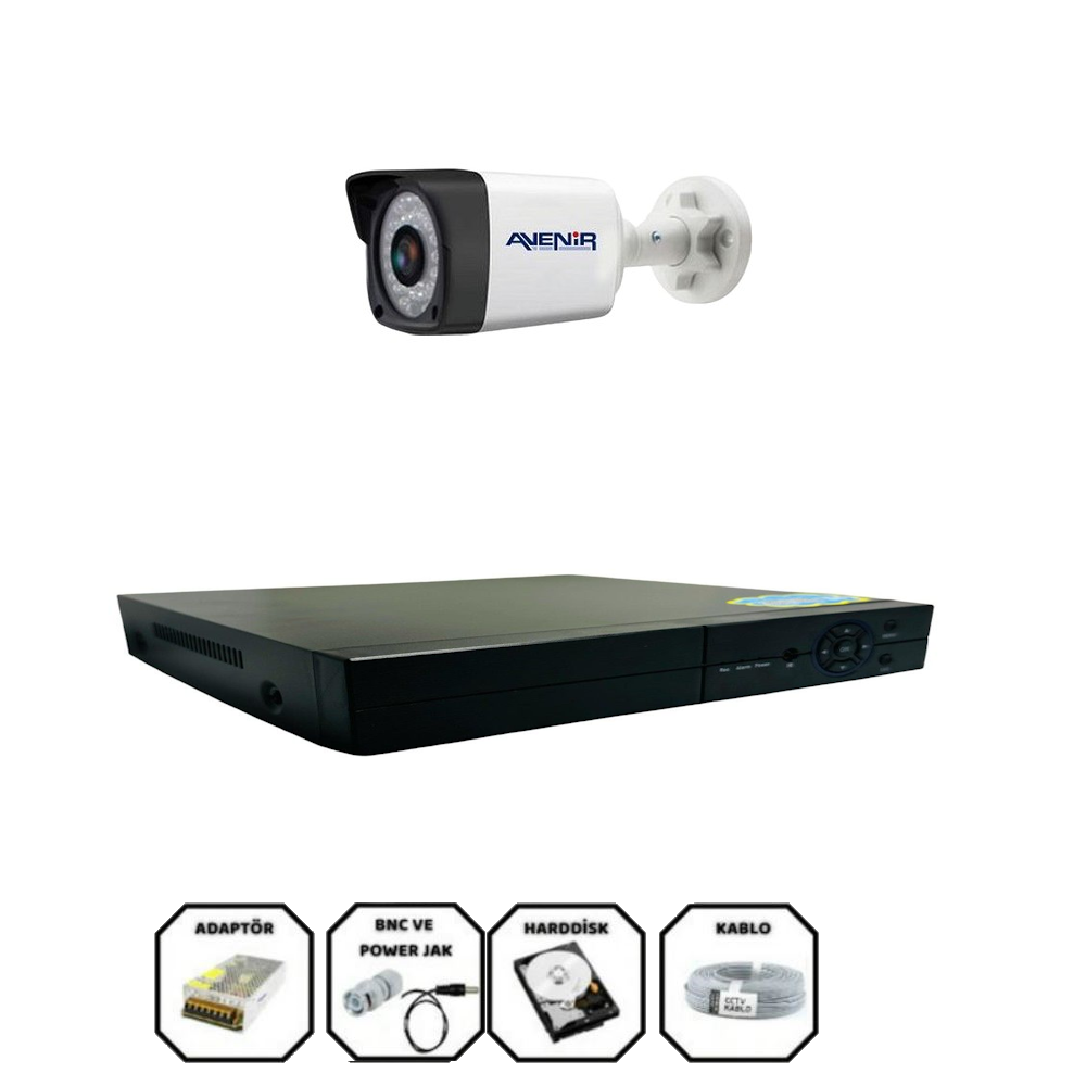 Avenir 1 Kameralı Full HD Güvenlik Kamera Seti