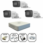 Hikvision 3 Kameralı Full HD Güvenlik Kamera Seti