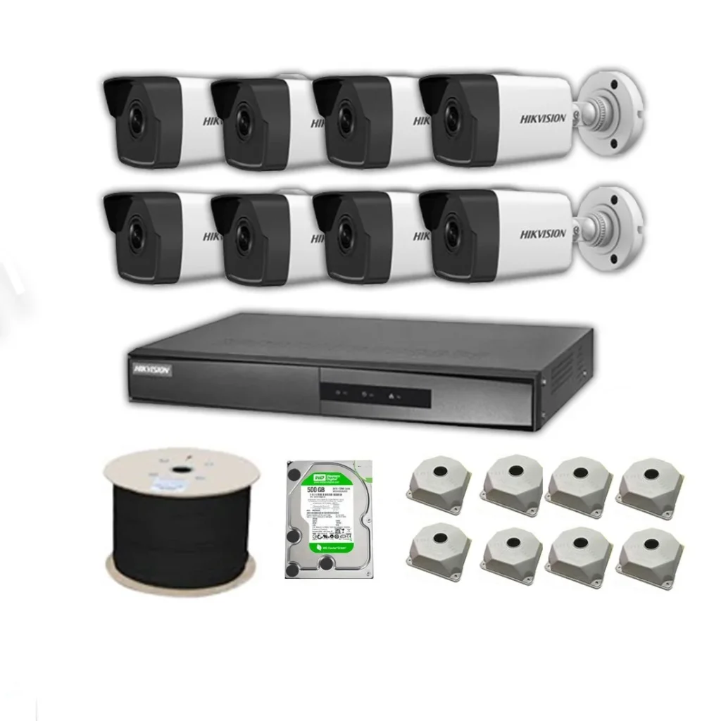 Hikvision 4mp Mikrofonlu 8 Kameralı 2TB Disk Tak Çalıştır Hazır IP Kamera Seti