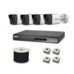 Hikvision 4mp Mikrofonlu 4 Kameralı Tak Çalıştır Hazır IP Kamera Seti Hard Disk Yoktur