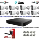 Ttec 2mp Dahili Sesli Ve Gece Renkli 8 Kameralı Tak Çalıştır Hazır IP Kamera Seti Disk Yoktur